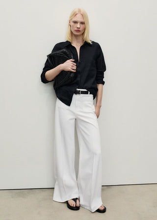 Jeans Wide Leg con Bolsillos
