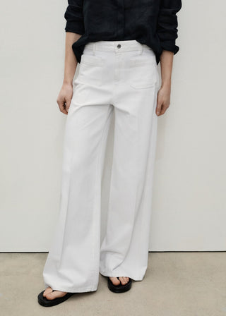 Jeans Wide Leg con Bolsillos