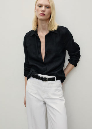 Jeans Wide Leg con Bolsillos