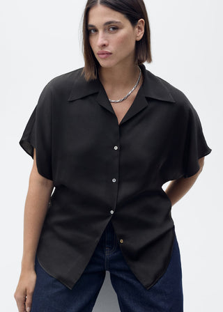 Camisa Manga Corta Satinada
