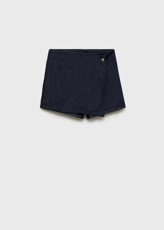 Enagua Denim Efecto Cruzado