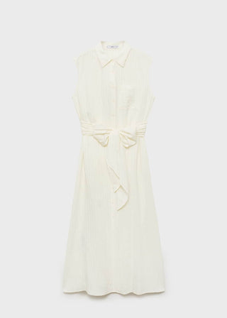 Vestido Camisero con Detalle de Lazo