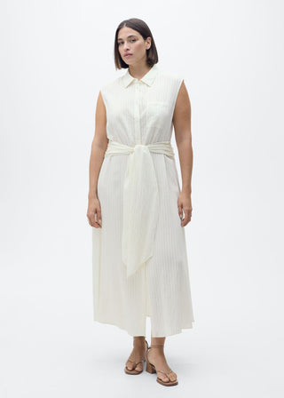 Vestido Camisero con Detalle de Lazo