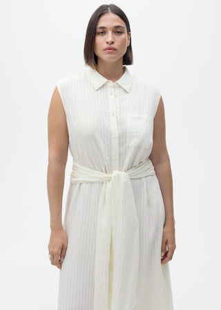 Vestido Camisero con Detalle de Lazo