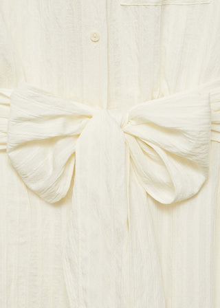 Vestido Camisero con Detalle de Lazo