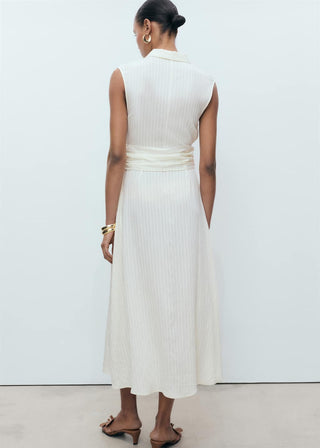 Vestido Camisero con Detalle de Lazo