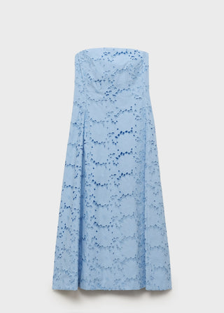 Vestido Palabra de Honor con Bordado