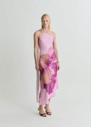 Vestido Asimétrico con Estampado Floral