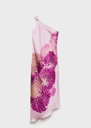 Vestido Asimétrico con Estampado Floral