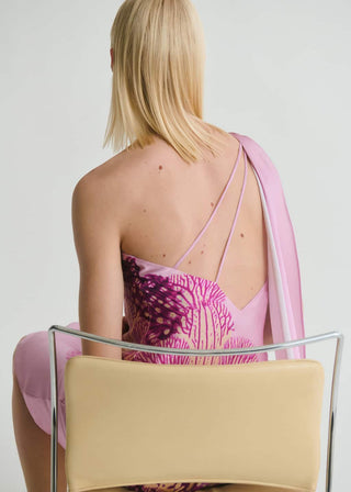 Vestido Asimétrico con Estampado Floral