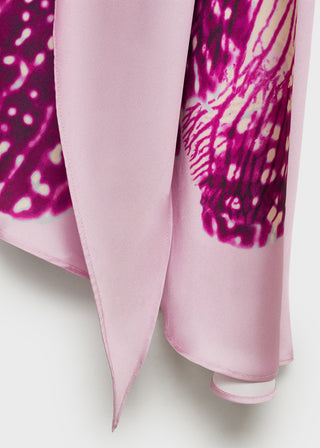 Vestido Asimétrico con Estampado Floral