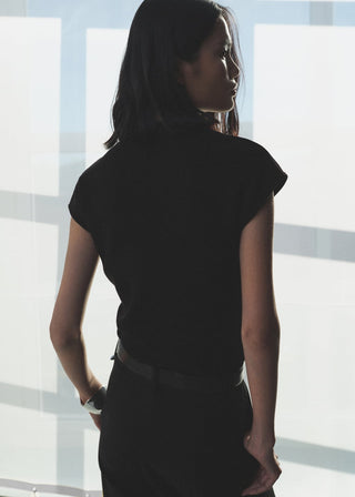 Blusa Manga Corta Cuello Perkins