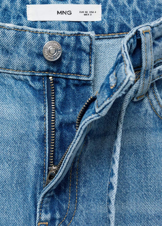 Jeans Talle Alto Estilo Balloon con Cinturón