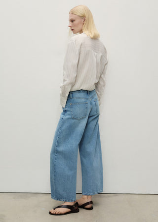 Jeans Talle Alto Estilo Balloon con Cinturón