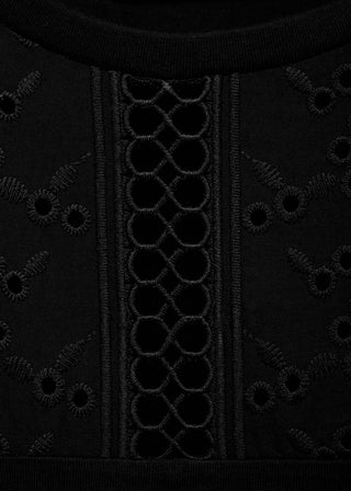 Blusa Manga Corta con Escote Calado