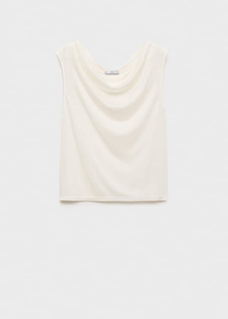 Blusa sin Mangas con Cuello Drapeado