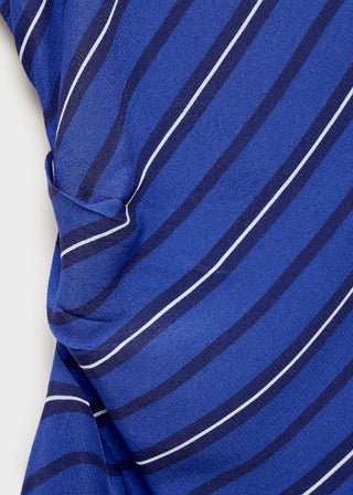 Blusa Asimétrica con Estampado de Rayas