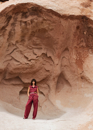 Pantalón Wide Leg Efecto Arrugado
