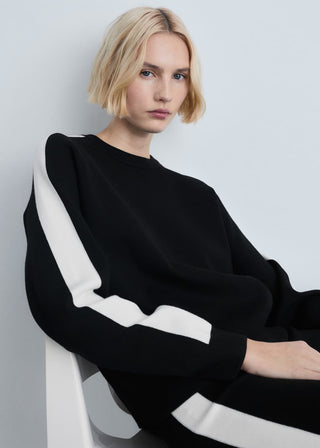 Sudadera de Punto Raya Contraste