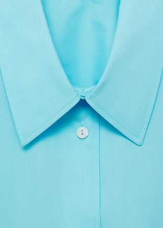 Camisa Oversize con Bolsillo de Algodón