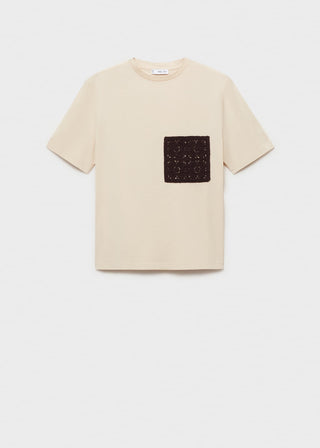 Camiseta Manga Corta con Bolsillo Crochet