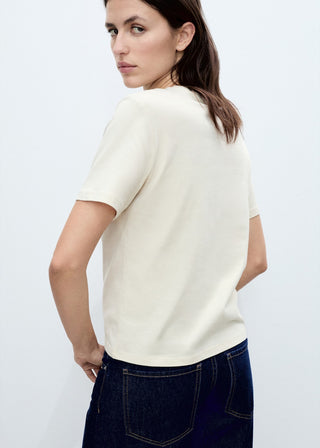 Camiseta Manga Corta con Bolsillo Crochet