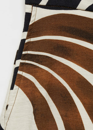 Pantalón Wide Leg Estampado Abstracto