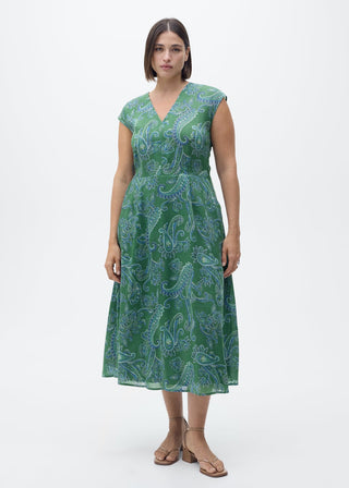 Vestido Midi con Estampado Paisley