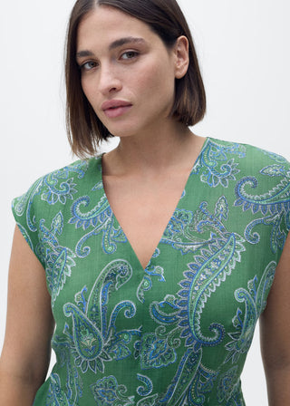 Vestido Midi con Estampado Paisley