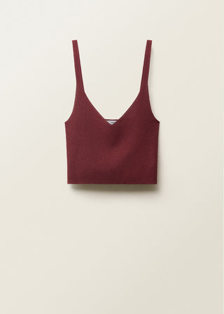 Camiseta Crop de Punto Fino