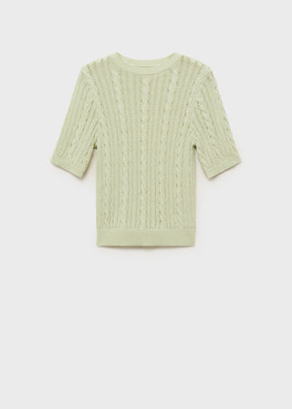 Sudadera Manga Corta con Trenzado