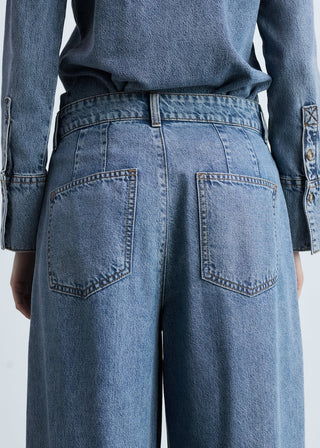 Jeans Wide Leg con Pinzas