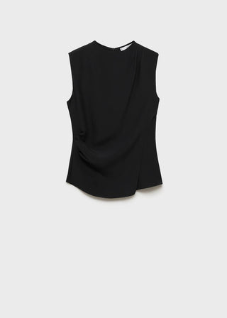 Blusa Drapeada sin Mangas