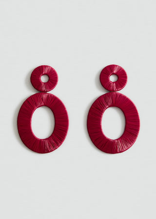 Aretes Diseño Circular Fibra Natural