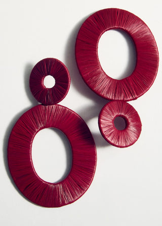Aretes Diseño Circular Fibra Natural