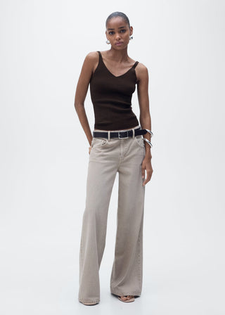Blusa de Punto Cuello Pico