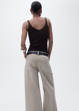 Blusa de Punto Cuello Pico