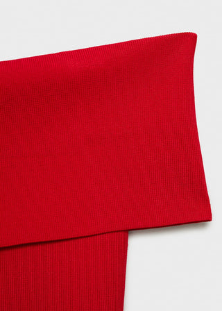 Blusa de Punto con Hombros Descubiertos