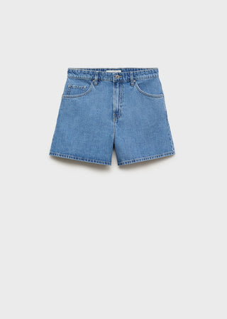 Short Denim Talle Alto con Bolsillos