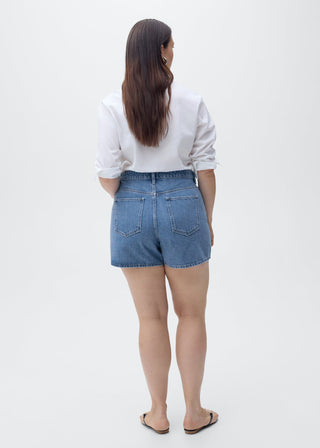Short Denim Talle Alto con Bolsillos
