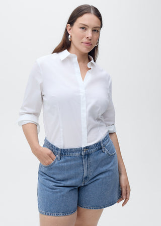 Short Denim Talle Alto con Bolsillos