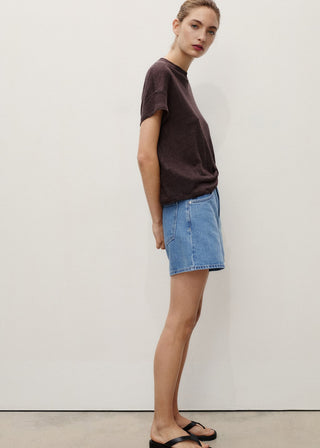 Short Denim Talle Alto con Bolsillos