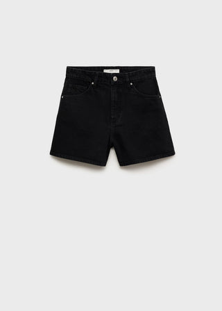 Short Denim Talle Alto con Bolsillos