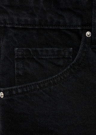 Short Denim Talle Alto con Bolsillos