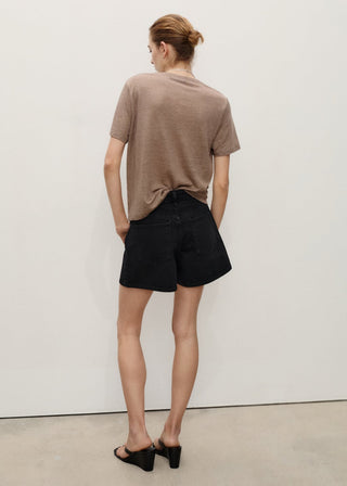 Short Denim Talle Alto con Bolsillos