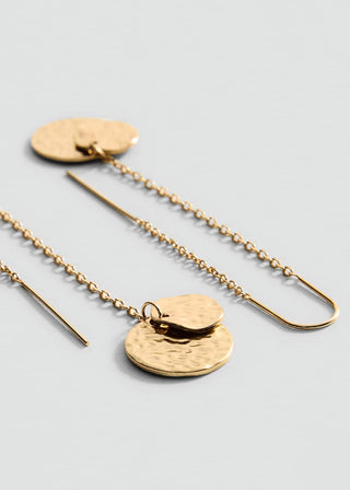 Aretes Colgantes con Monedas