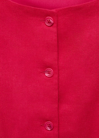 Vestido Cuello Barco con Botones