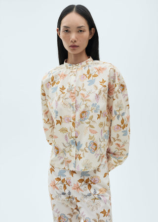 Blusa Cuello Redondo Estampado Floral