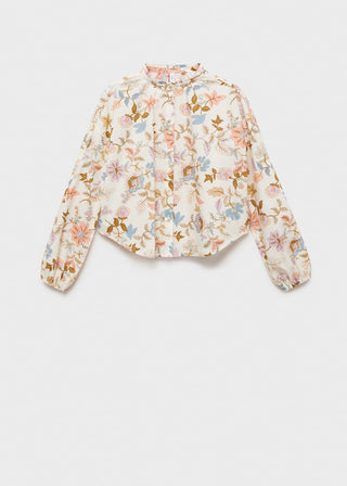 Blusa Cuello Redondo Estampado Floral