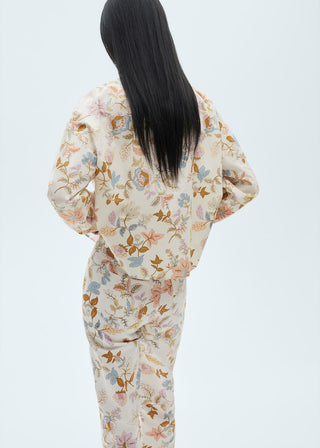 Blusa Cuello Redondo Estampado Floral